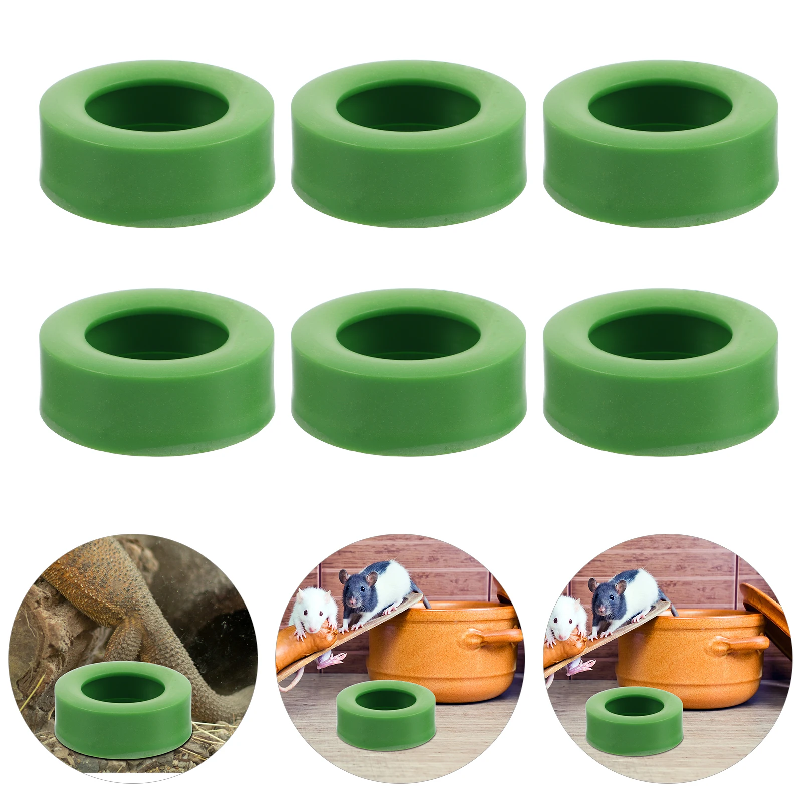 

6pcs Pet Bowl Reptile Feeder Cups Spill Proof Stable Base Food Container Gecko Water Dish Feeding Accessories Crawler Bearded