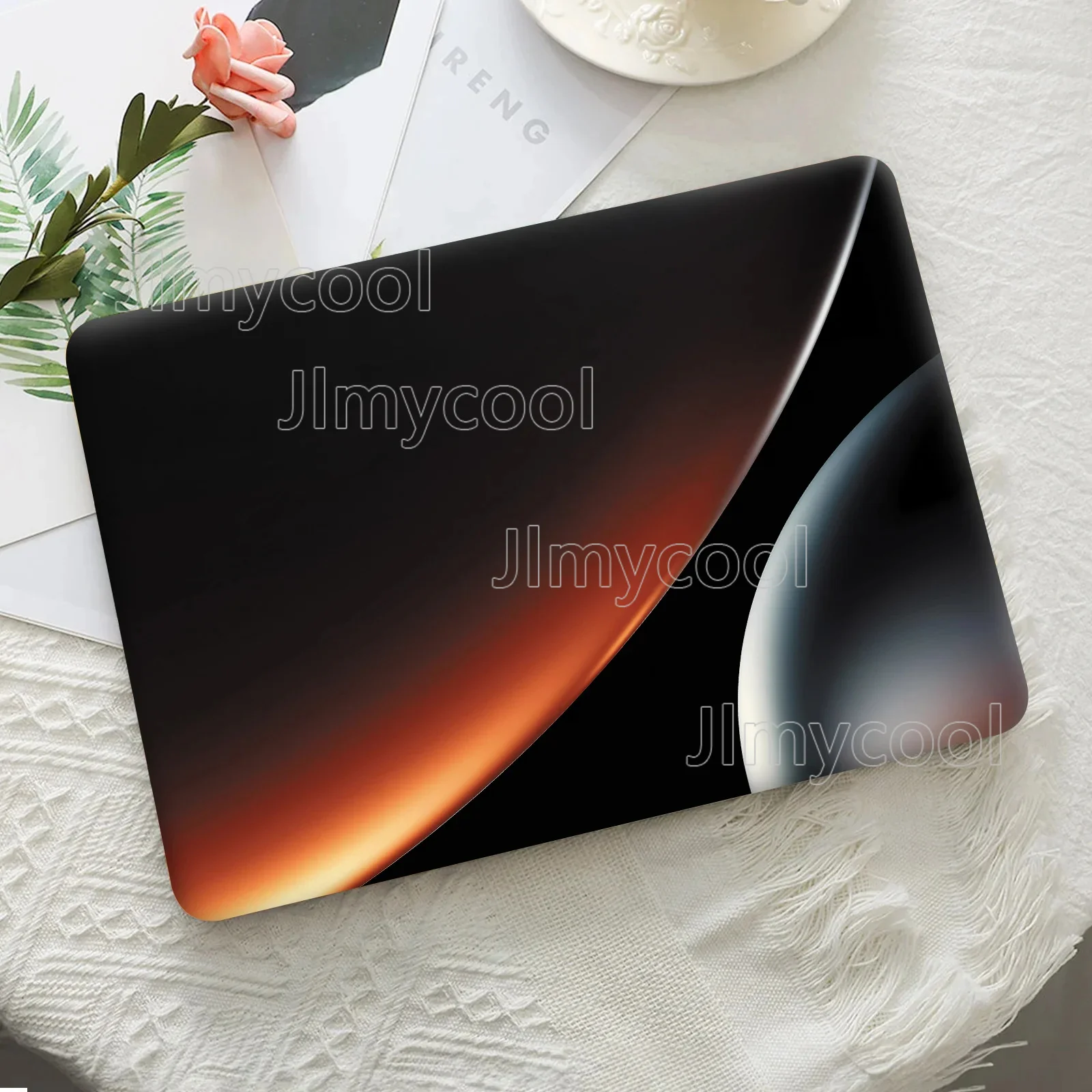2 Pack A+C Side Rendered Laptop Skin Stickers Vibrant Color PVC Self Adhesive Removable Decal for Notebook Shell Decoration
