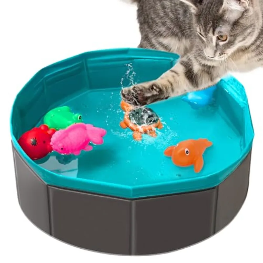 Cat Pool Toy Water Toys for Cats Best Cat Toys for Bored Indoor Cats Hunting Toys for Indoor Catss Portable Play Mat Pet Swimmi