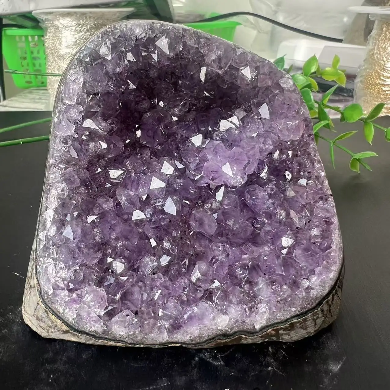 632g 8.5cm Natural Uruguay Dream Amethyst Calcite Quartz Crystal