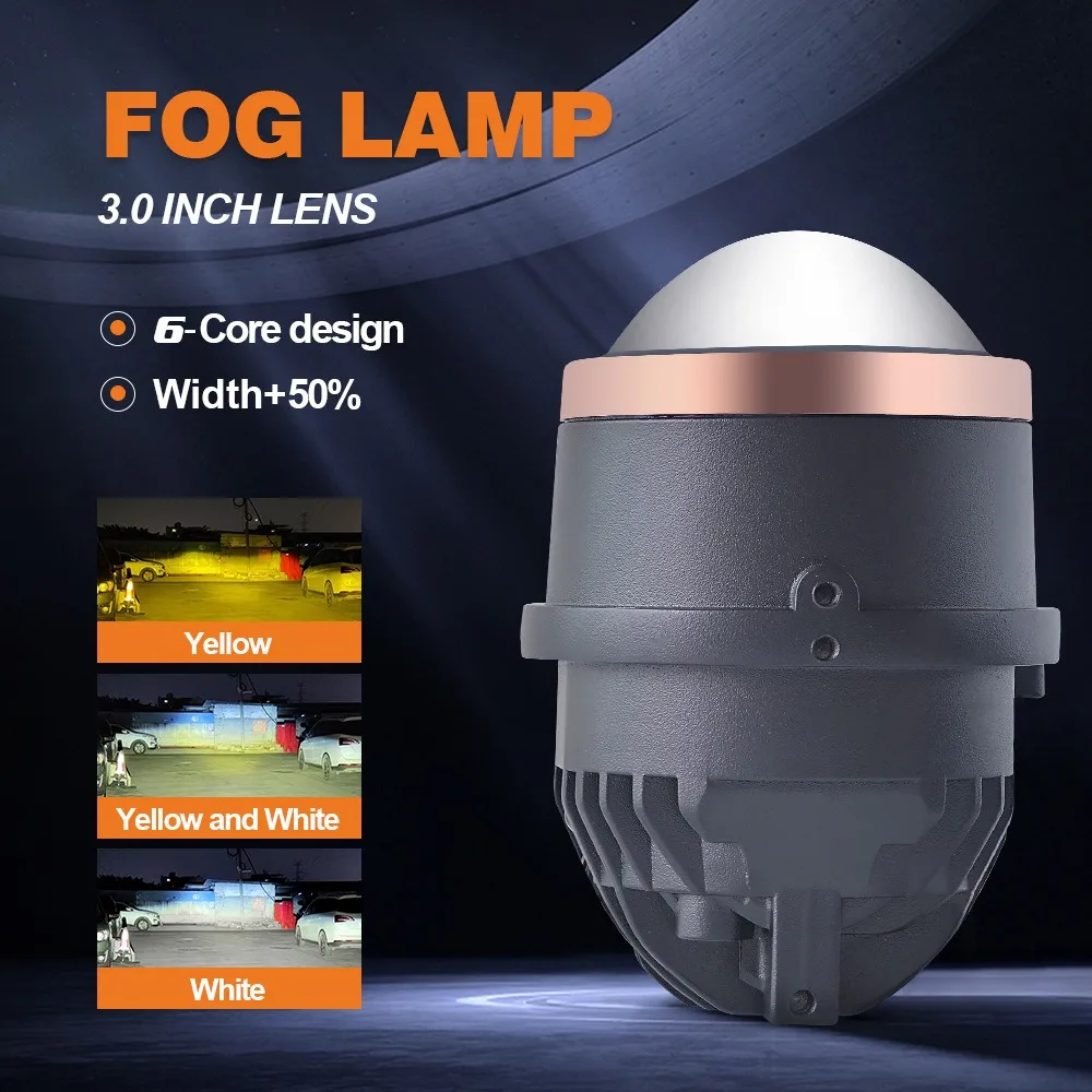 

For Toyota Honda Ford Universal Car Hi-Lo Beam 2.0 3.0 Inch Bi LED Laser Fog Lamp Projector Lens Retrofit