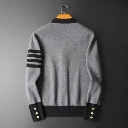 Jackets Korean Popular Clothes Knitwear Men's Sweaters High Quality Clothing Deals 2024 Original Aesthetic Knitted Cardigan Male