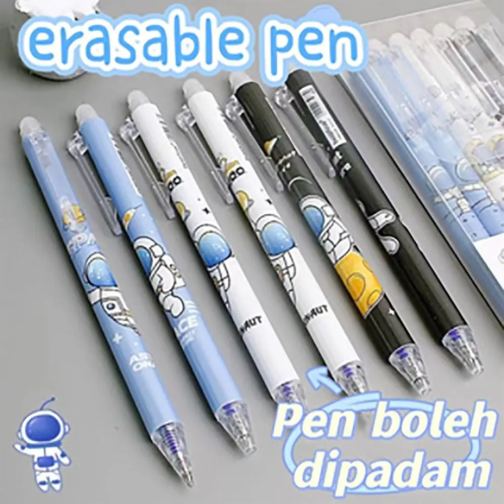Astronaut Erasable Neutral Pen Quick-Drying Ink Gel Pen Creative Student Specific 0.5mm Tip Pen Writing Tools Stationery Gift