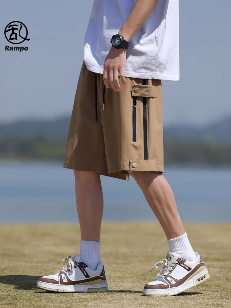 

Молодежная повседневная рабочая одежда, мужские осенние шорты, новинка от бренда Sle Rampo, свободный крой, модные, универсальные, спортивные, из полиэфирного волокна