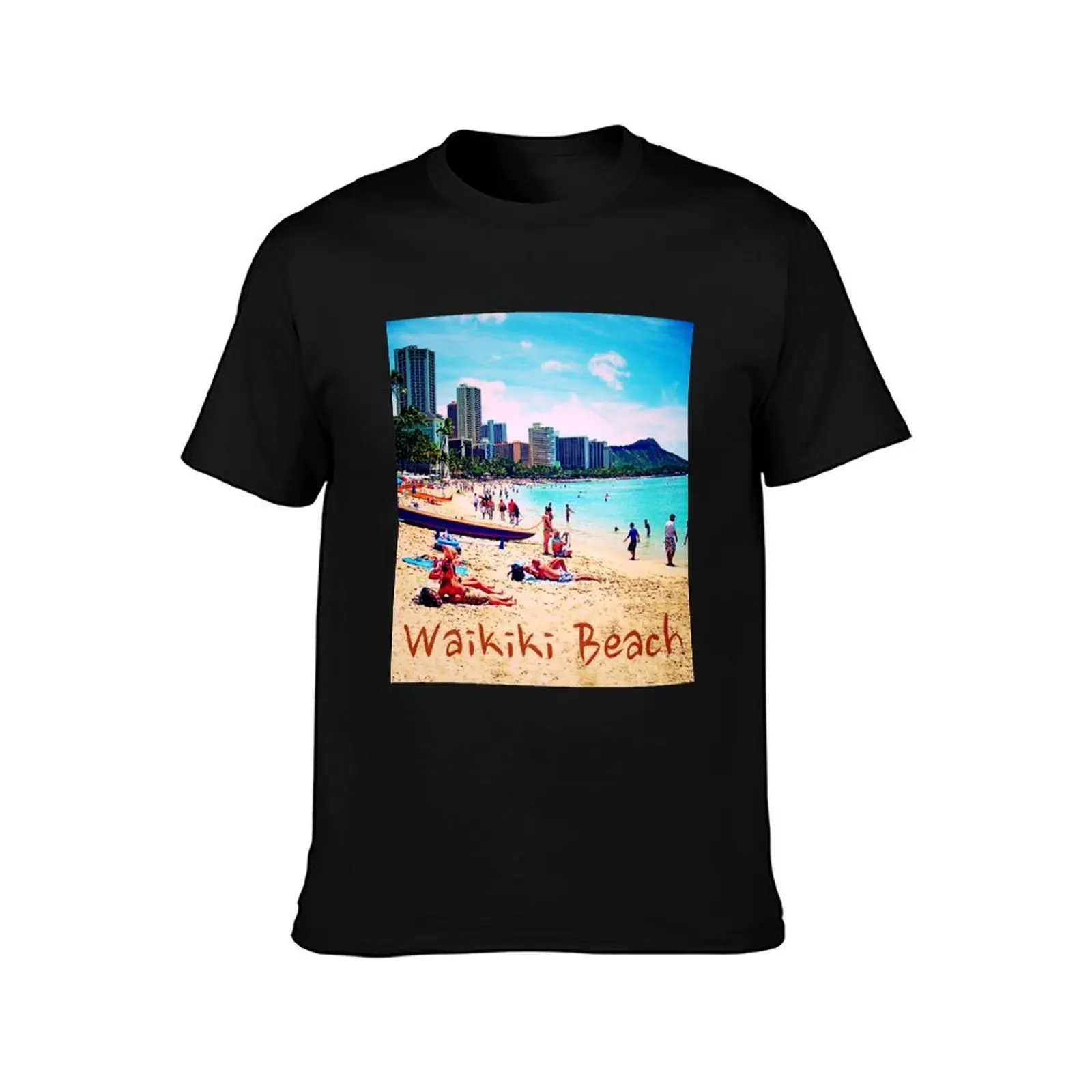 Waikiki Beach T-Shirt Tough Fabric Work Tee T-Shirt