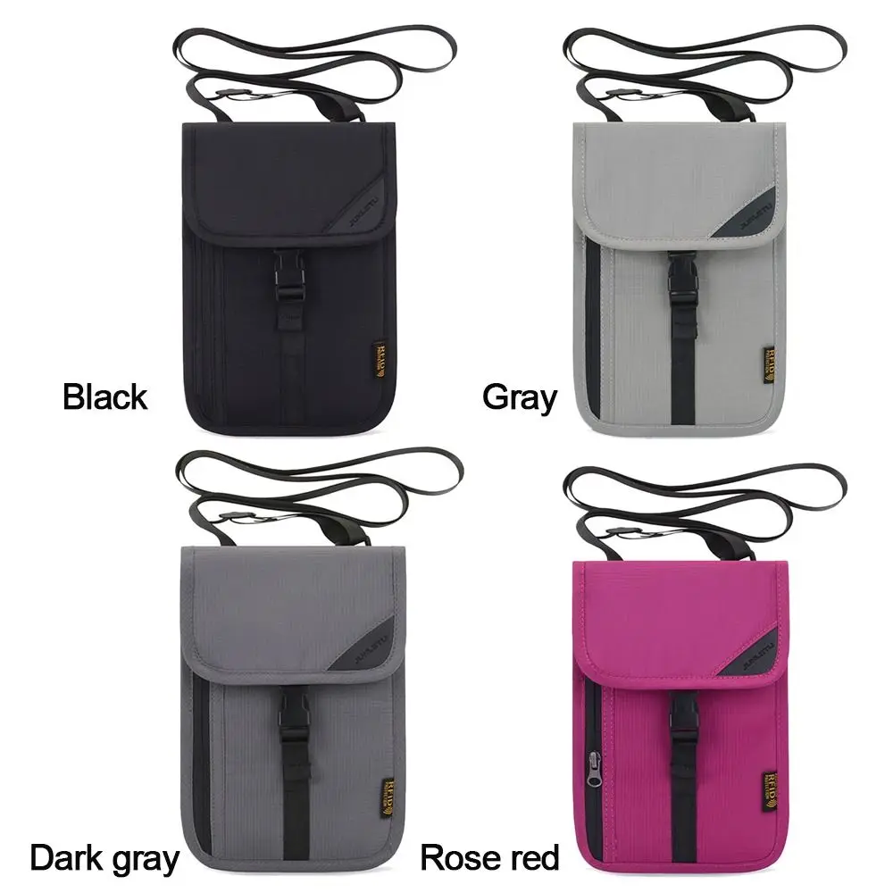 Portable Travel Protective Cover Security Pouch Wallet ID Card Holder Neck Stash RFID Blocking Passport Bag