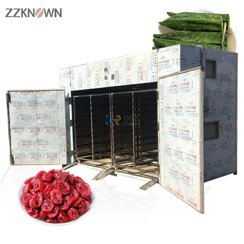 Industrial Onion Fruit Vegetable Drying Machine Dryer Cabbage Dried Fruits Maker Sea Food Heater Hot Air Circulation 192 Tray