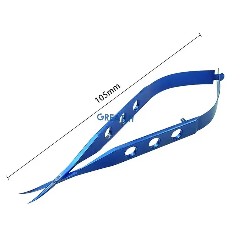 105mm Titanium Ophthalmic Vannas Capsulotomy Scissors Animal Experiment Vascular Scissors Veterinary Ophthalmic Tool