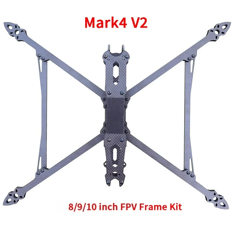 

Mark 4 Mark4 V2 / 8inch 367mm / 9inch 387mm / 10inch 427mm 3K Through Rack HD Drone FPV Carbon Fiber Bracket