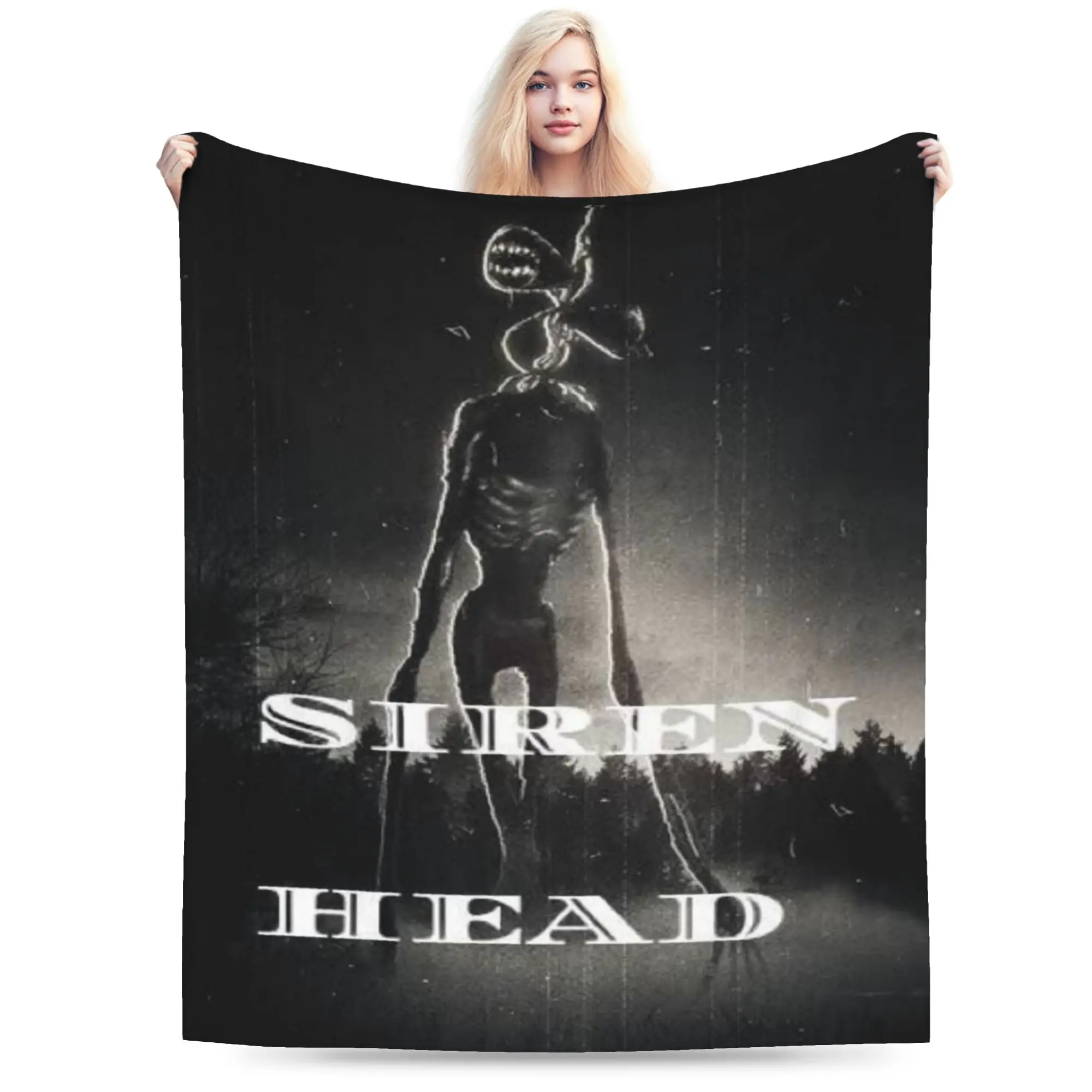 Comfort Siren Head In Dark Forest Blanket Accessories Sofa Decorative  Throw Blanket Super Warm Fleece for Bedroom