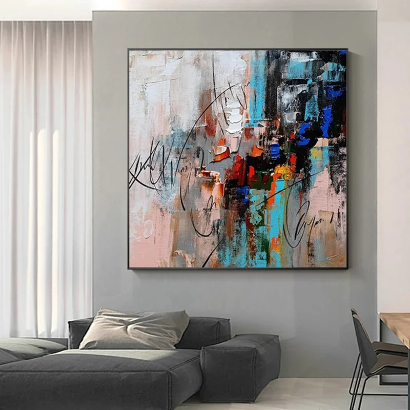 

Modern Abstract 3D Wall Art Canvas Oil Painting, Hand Painted Decorative Painting, Large Size, Living Room, Office, Wall Decor