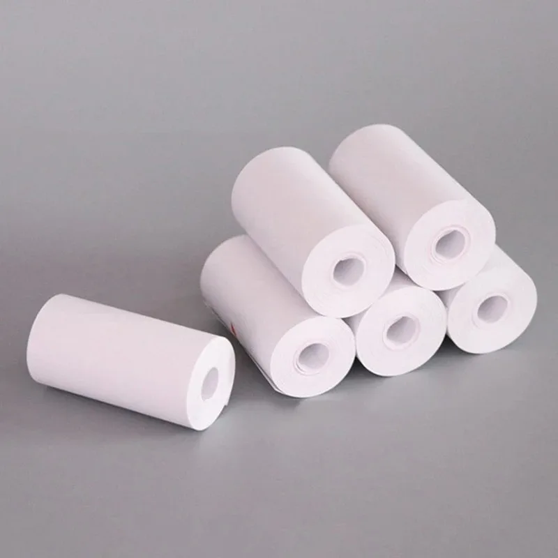 58mm Mini Photo Printer Paper Rolls Thermal Paper 57*25MM White Color Gift DIY Sticker Label Receipt Bill Self-adhesive Paper