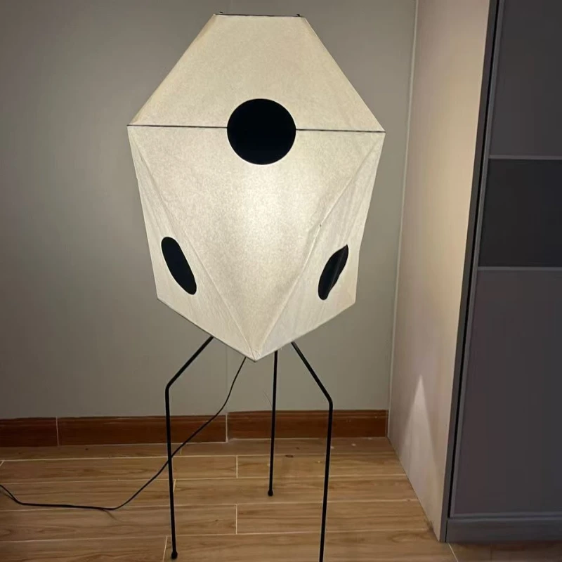 Japanese Wabi Sabi Rice Paper Floor Light LED E27 Vintage Stand Lamp Home Decor Bedroom Living Room House Bedside Lighting Lamps