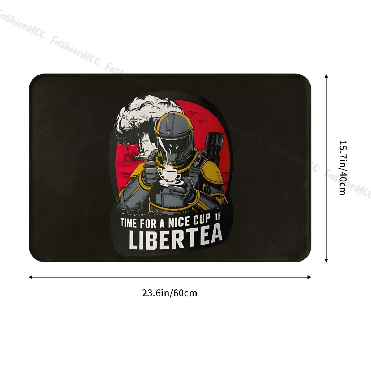 Helldivers II Games Non-slip Doormat Tine For A Nice Cup Of Liberta, Ps 4 Bath Kitchen Mat Welcome Carpet Indoor Pattern Decor