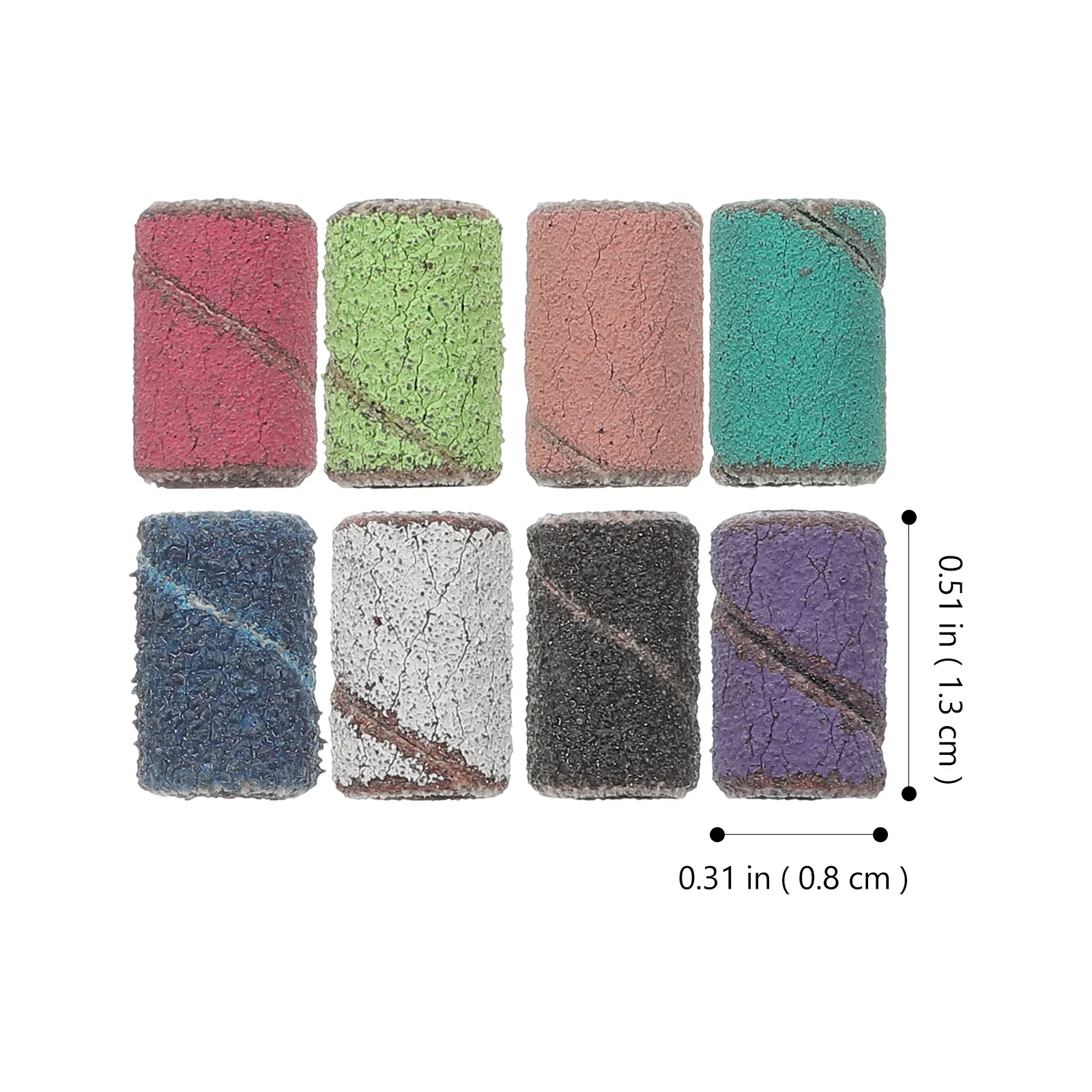 Zestaw 1 pudełka z pierścieniami szlifierskimi do frezarki do paznokci, odporne na zużycie, do polerowania, kształtowania i usuwania lakieru hybrydowego.