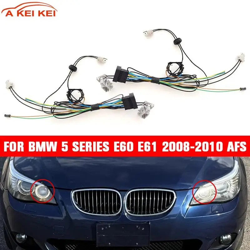 For BMW 5 Series E60 E61 2008-2010 Car Headlight Wiring Harness Plug With AFS