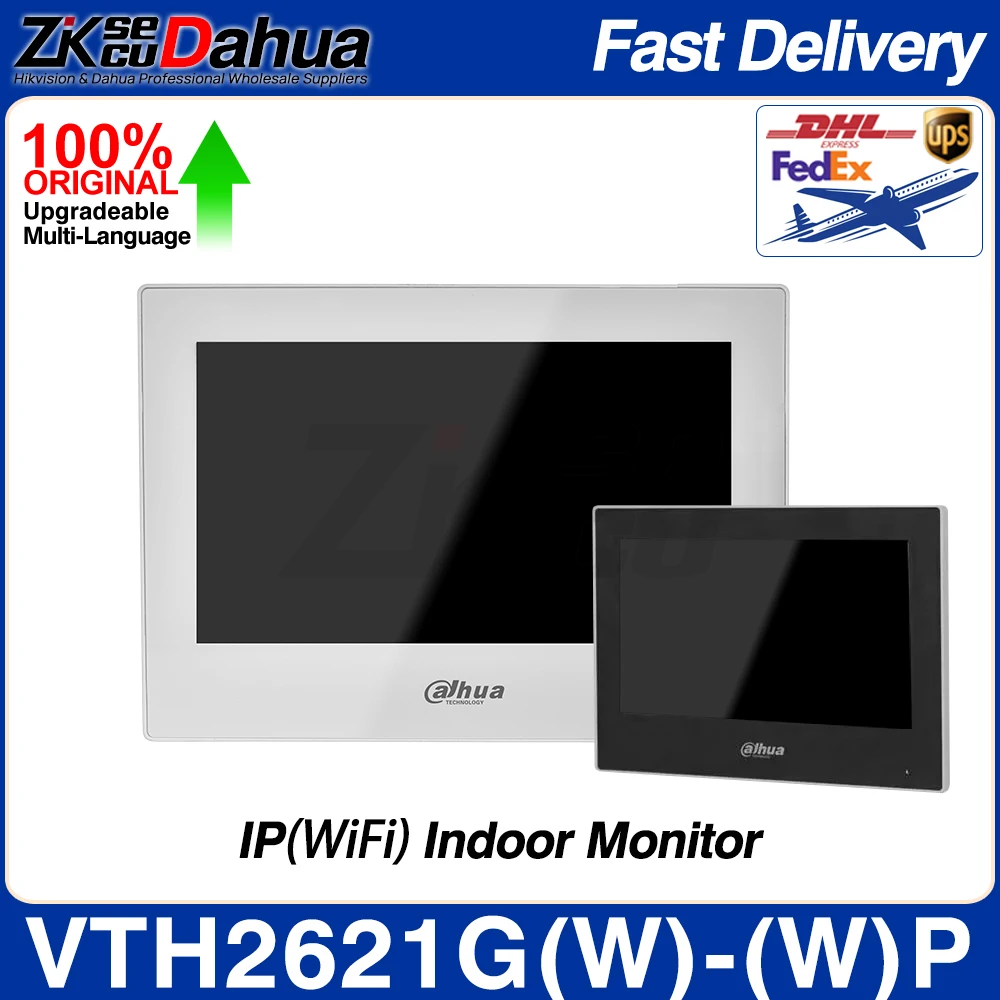 

Dahua VTH2621G-WP 7 "1024*600 IP и Wi-Fi VTH2621GW-WP монитор с поддержкой дверной станции IPC Monitor с 2-сторонней звуковой сигнализацией ввода/вывода