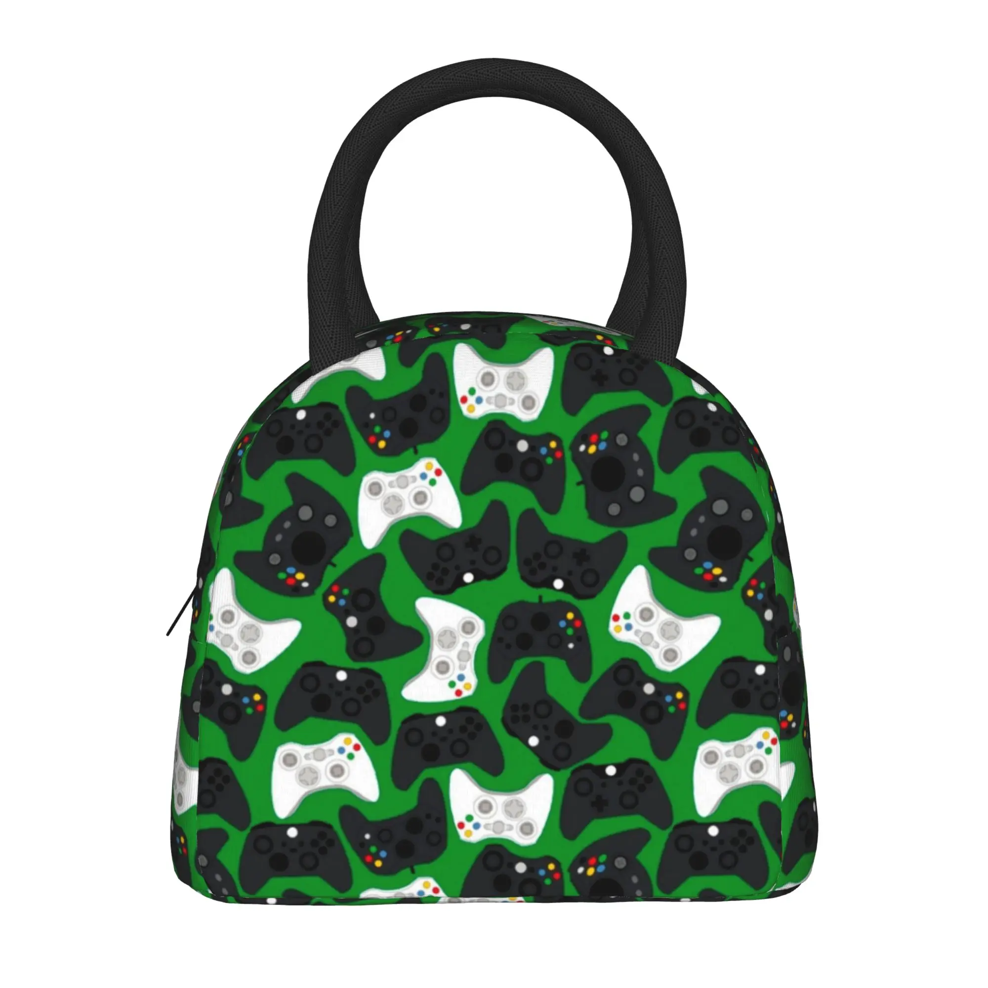 Game Controller Pattern  Insulated Lunch Bag Thermal Bag Meal Container Game High Capacity Lunch Box Tote Food Bag