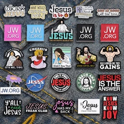 Jesus Is The Answer Enamel Pins Creative Jesus Collection Brooches Backpack Collar Lapel Badge Jewelry Gift for Believer Friends