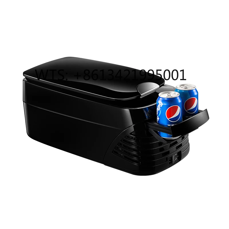 Colku 8L mini size car refrigerator with freezing and heating function car portable fridge freezers black color dc 12v 24v