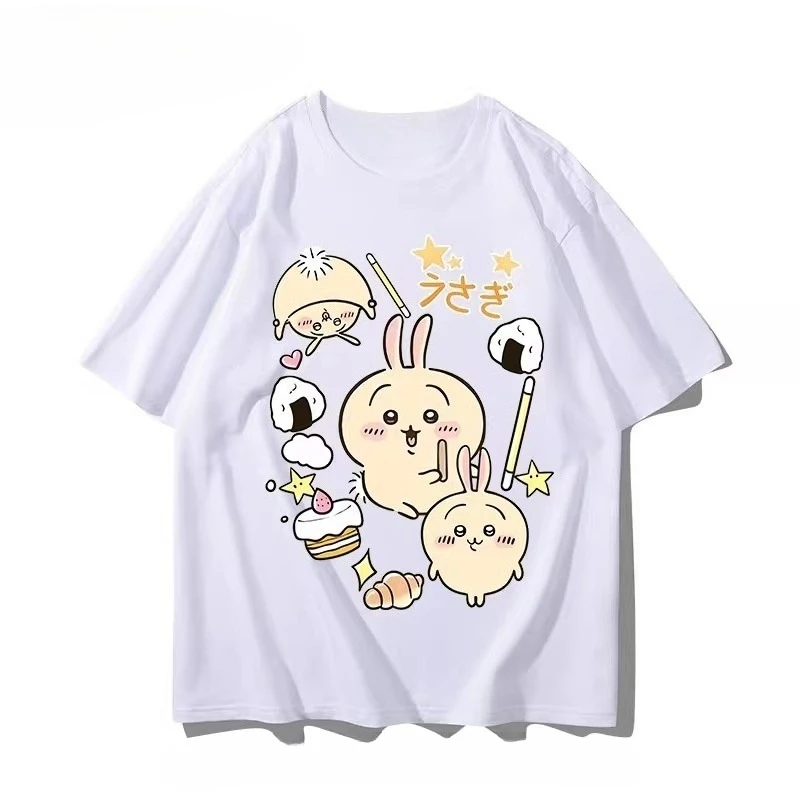 

Chiikawa Cute Pattern 3D Printed Daily Casual Round Neck Short Sleeve Loose Comfortable Breathable Quick Drying T-shirt