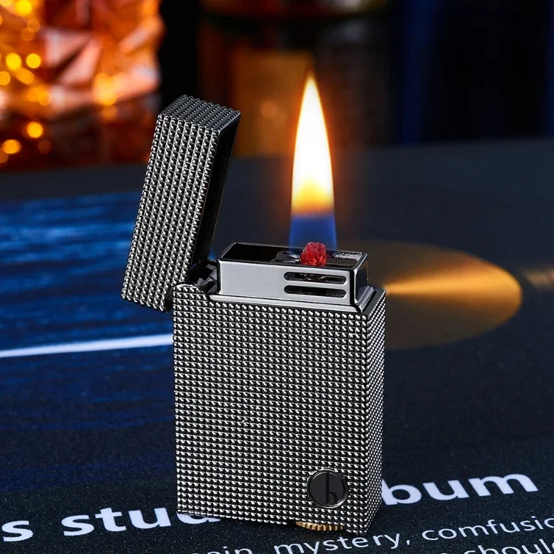 Metal Paris Nail Intelligent Voice Controlled Ignition Kerosene Lighter Visual Gas Window USB Charging Electric Lighters