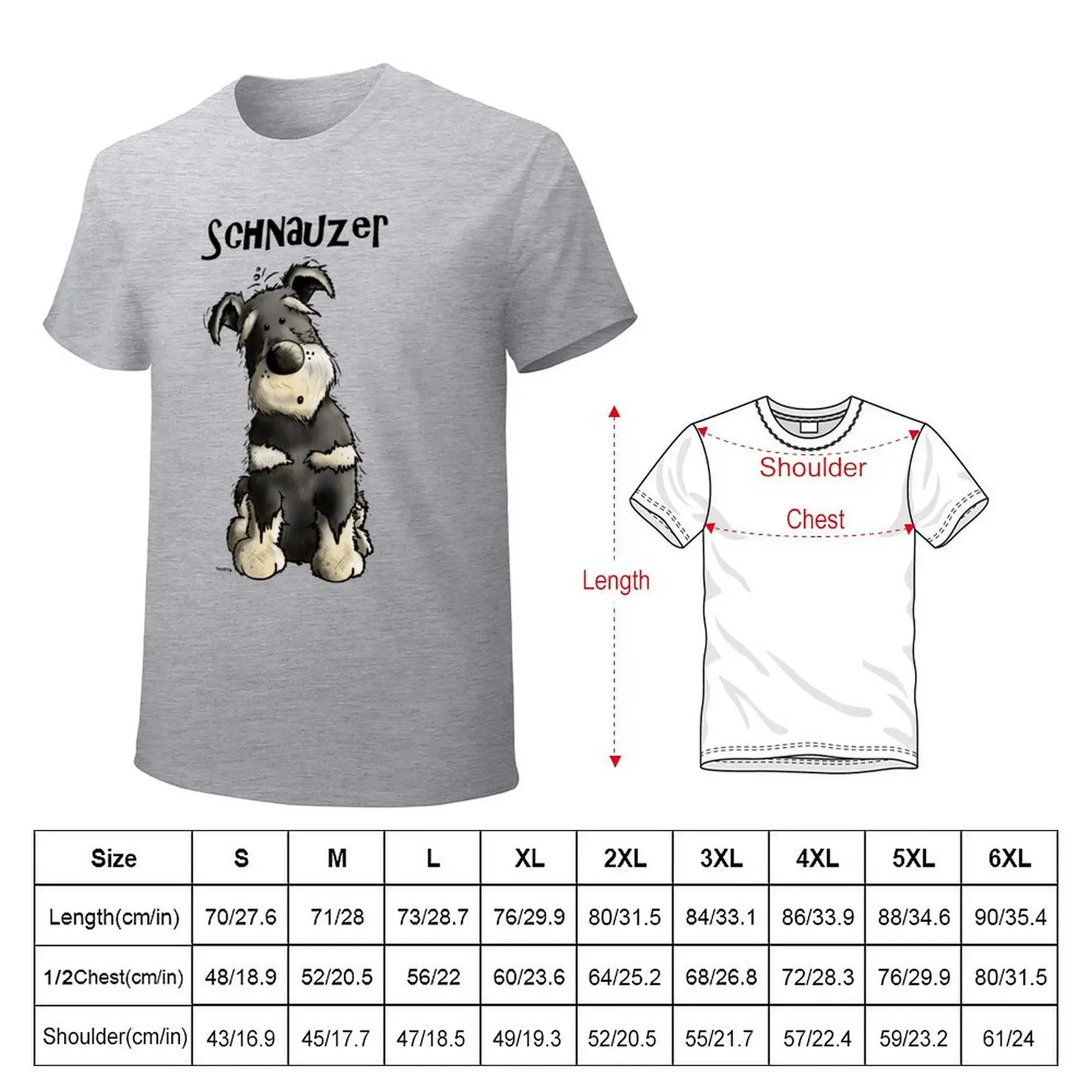 Little Cute Schnauzer T-shirt Blouse animal prinfor boys men workout shirt