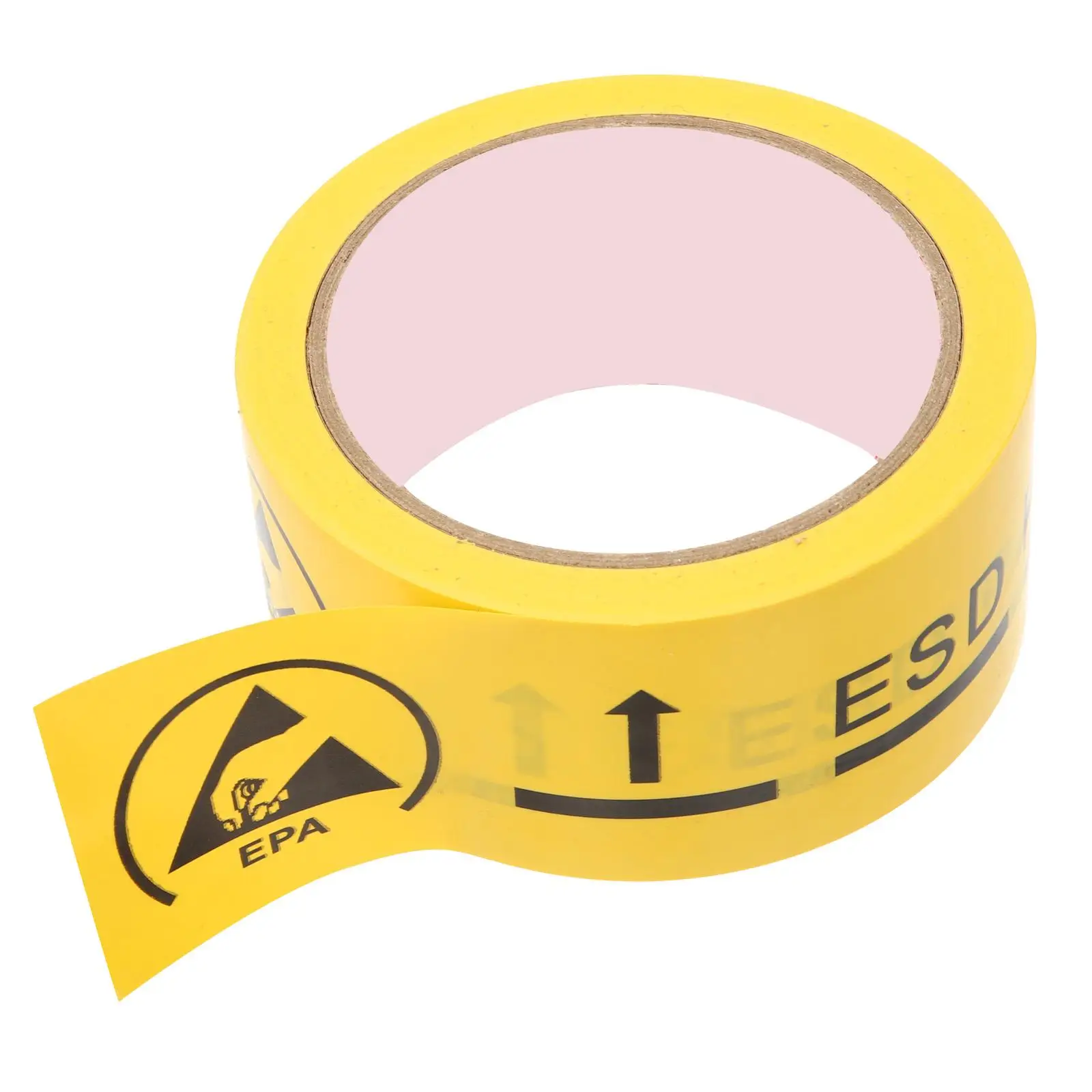 Anti Static Caution Tape 48mmx18m PVC Safety Warning Sticker Roll Reliable Esd Protection Self Adhesive
