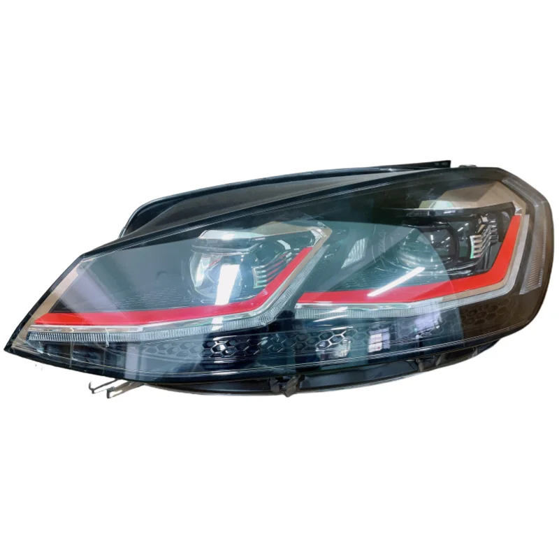 Dynamic Follow-Up LED Headlight Assembly For VW Golf 7.5 GTI 70W 4000 Lumens 6000K Plug & Play Universal Fit Car Front Lamp
