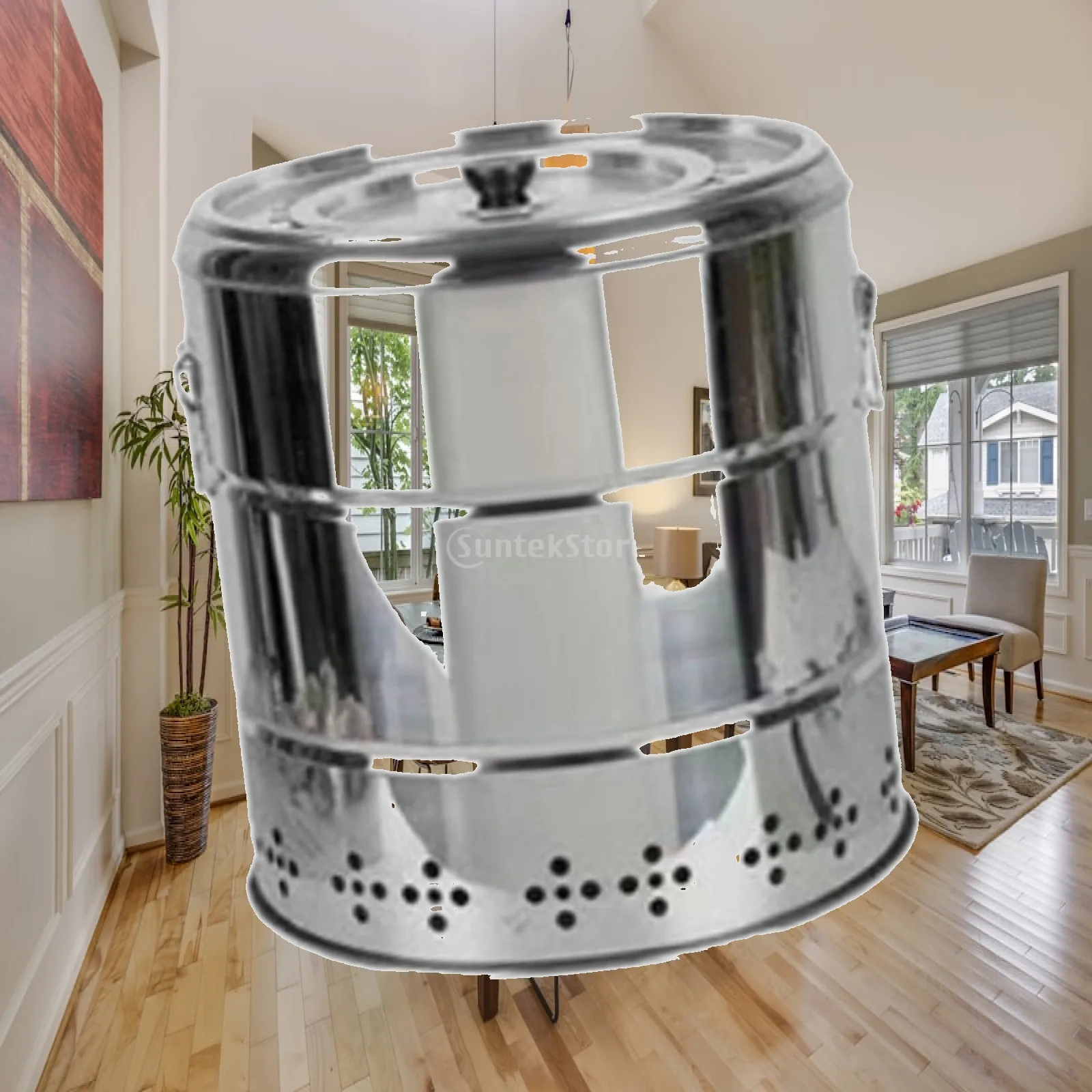 Barbecue Hanging Grill Windproof Stainless Steel BBQ Charcoal Grill for Tailgate Parties Camping Outdoor Activities Beach Parks