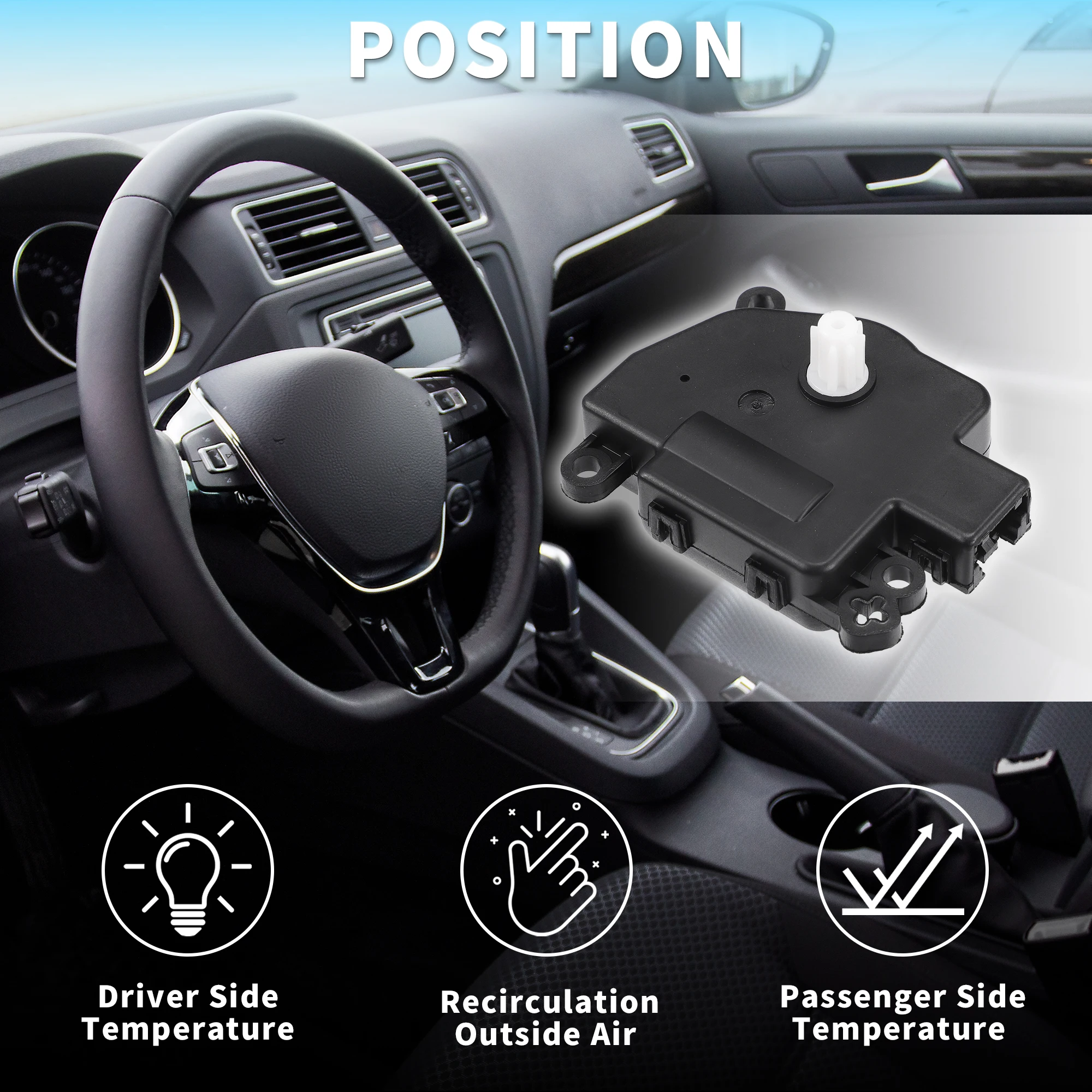 

UXCELL 2pcs No.68031977AA HVAC Heater Blend Door Control Actuator for Chrysler 300 2008