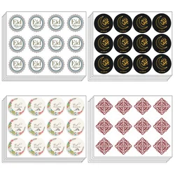 Chicinlife 60pcs EID MUBARAK Paper Stickers Party Sealing Label DIY Gift Hijab Stickers Islamic Muslim Ramadan Kareem Decoration