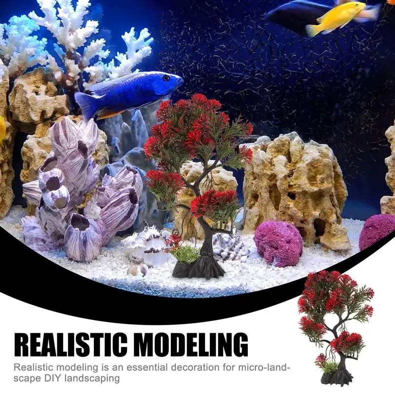 Aquarium Simulation Tree Model Simulated Tree Fish Tank Artificial Plastic Aquarium Model Fish Tank Landscaping Decoration