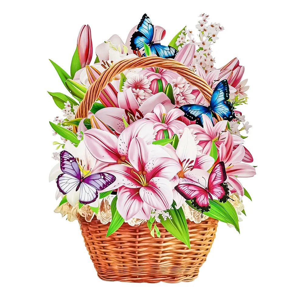 

3D Pop-Up Greeting Card with Envelope Vibrant Floral Design Perfect for Birthdays, Mother's Day, and Valentine's Day