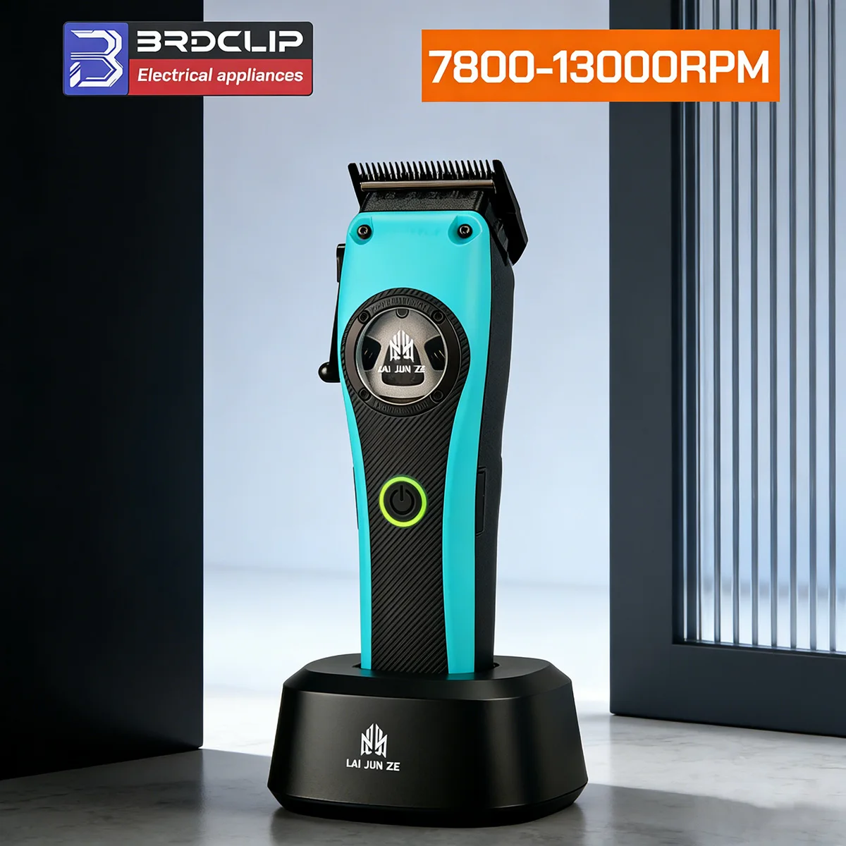 

Профессиональная мужская машинка для стрижки волос BRDCLIP 951, 13000 об/мин, магнитный векторный двигатель, триммер с лезвием для фейда, зарядное устройство, металлический корпус