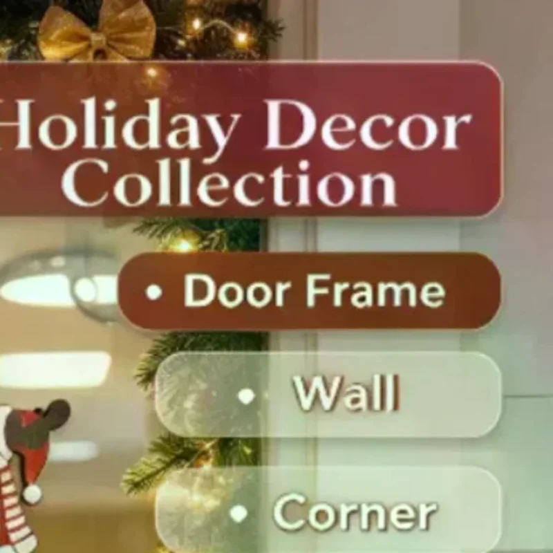 Hanging Christmas Door Frame Decoration Includes Santa, Snowman, And Reindeer Wall Decals For Home Xmas Decoration