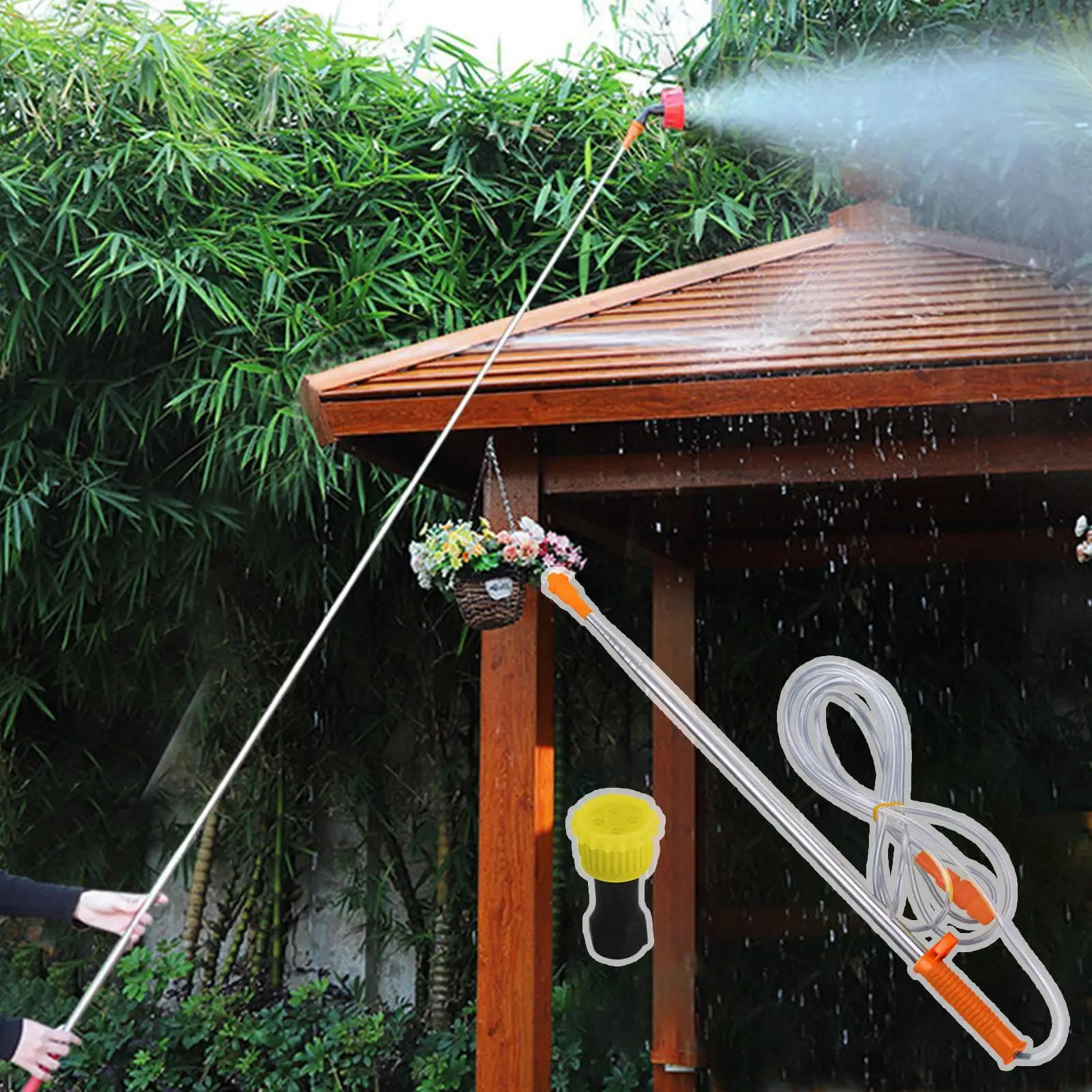 Telescopic Sprayer Rod Stainless Steel Agricultural Electric Sprayers Wand Gardening Spraying Telescopic Hose Accessories
