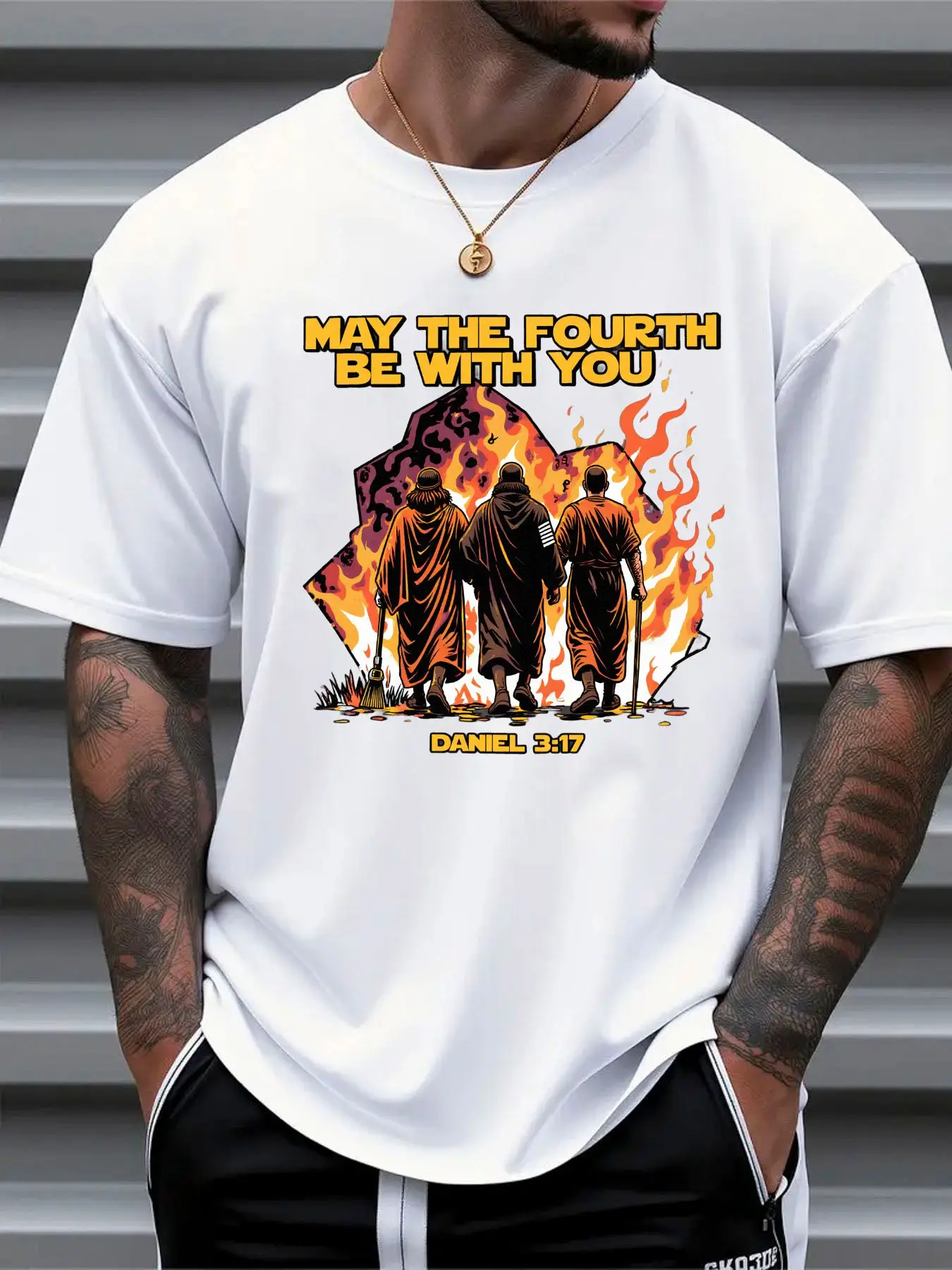 May The Fourth Be With You T-Shirt for Men | 100% Pure, Fashion New Style, Casual Crew Neck Tee with Graphic Design featuring Bo
