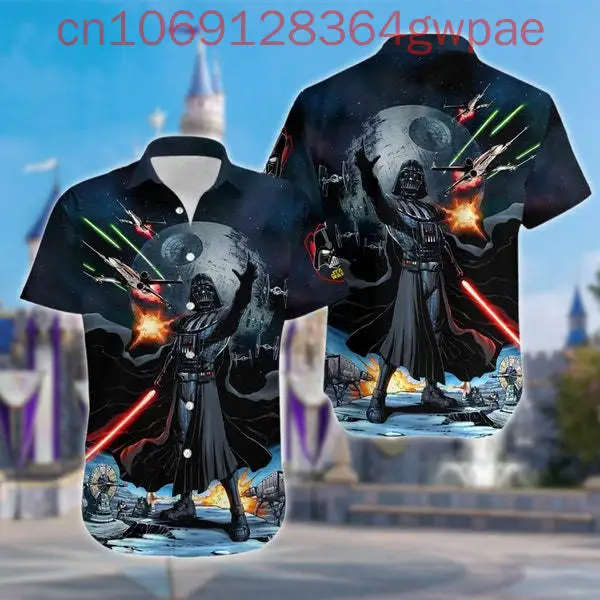 Disney Movie Hawaiian Shirt Darth Vader Button Up Men Women Hawaii Shirt Lightsaber Shirt Galaxy Edge Birthday Gift