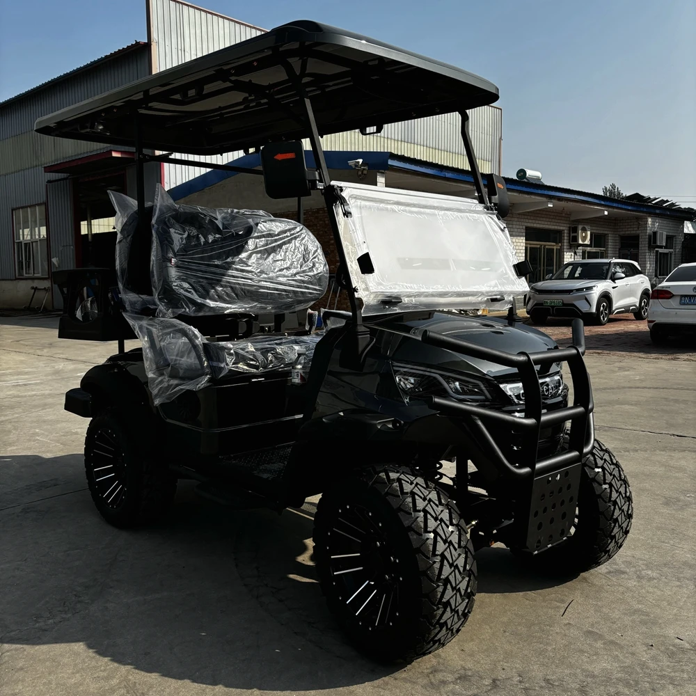 Custom Road Approved 4+2 Seats Off Road Electric Hunting Buggy 30% Max Driving Slope Trolley Golf Cart