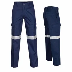 Navy Blue Reflective Pants Works Multi Pockets Hi Vis Work Pants Mens Reflective Protective Work Trousers Men Construction