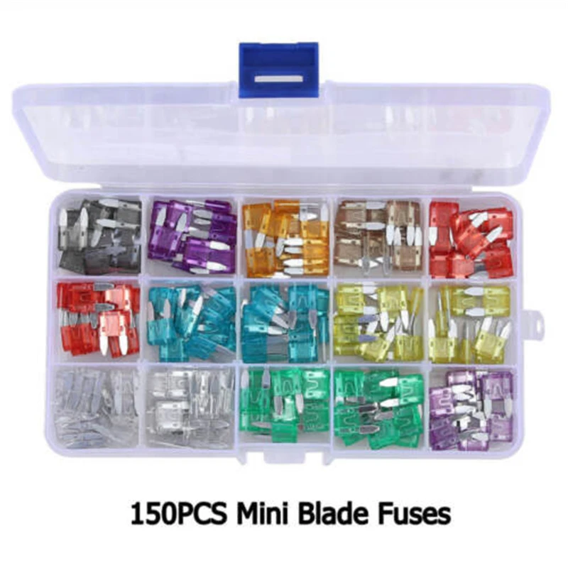 150pcs MINI Blade Fuse Assortment Auto Car Motorcycle SUV FUSES Kit APM ATM Car Accessories