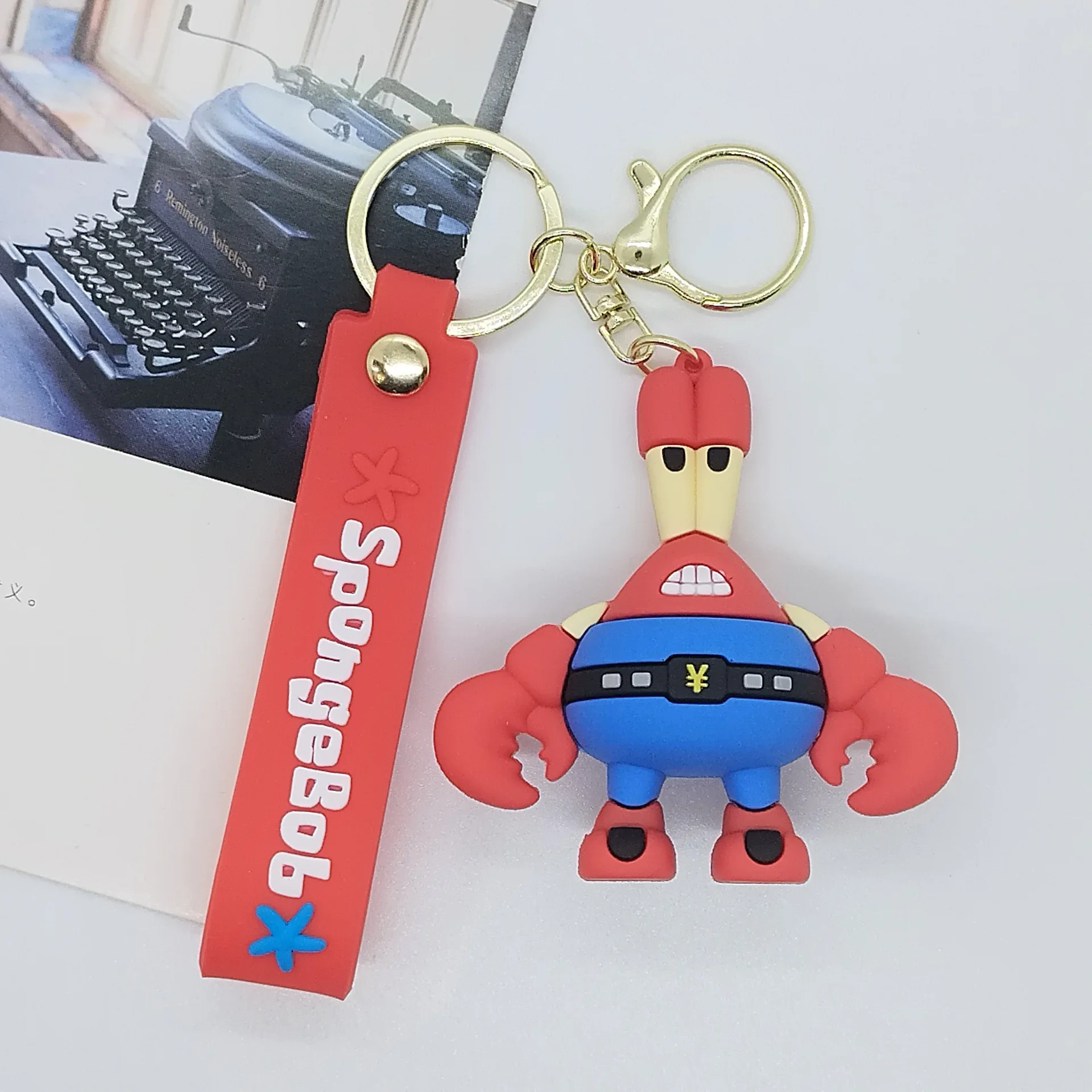Creative Cartoon Power SpongeBob SquarePants Keychain Pendant