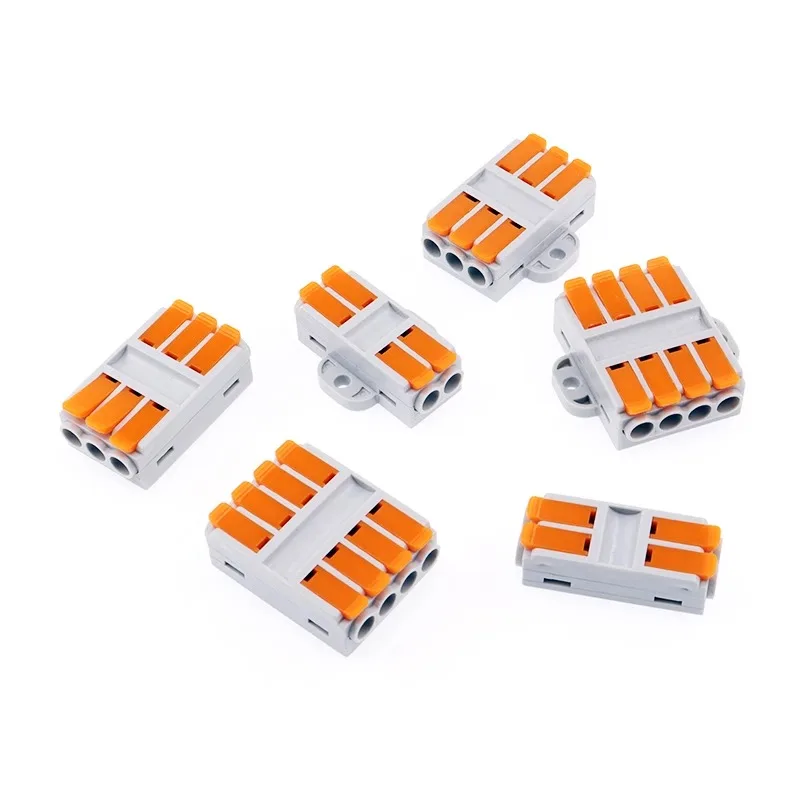 5PCS Quick Terminal Wire Wiring Connector Parting Artifact Pressure Wire Two in Two Out 6 Square High Power