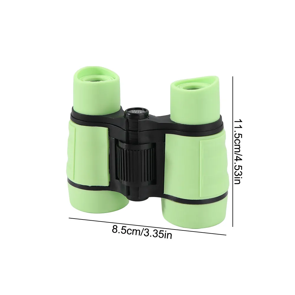 4X30 Binoculars Set Shock-Proof Rubber Handle Small Telescope Colorful Anti Slip High Resolution Binocular