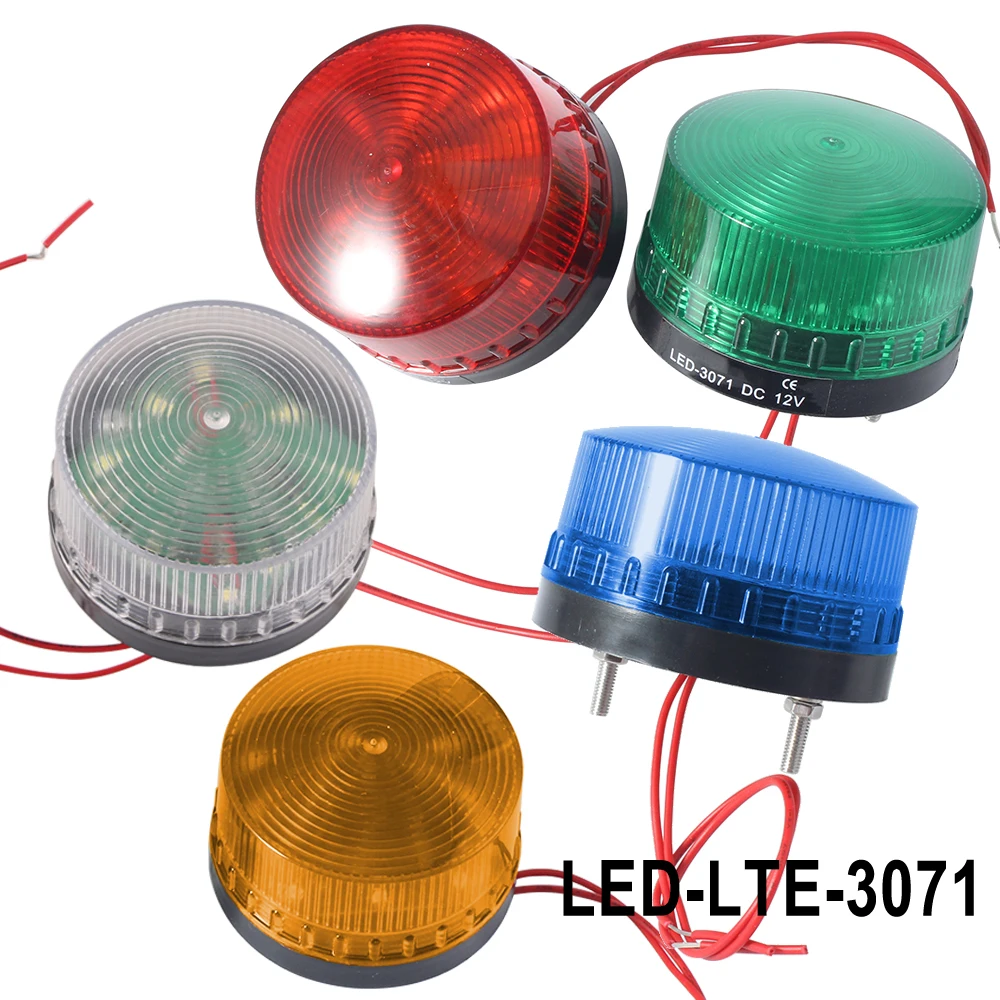 Strobe Baken Signaal Waarschuwingslampje Led Lamp Knipperlicht Beveiliging Alarm Zoemer Led-3071 Ac 110V 220V Dc 12V 24V