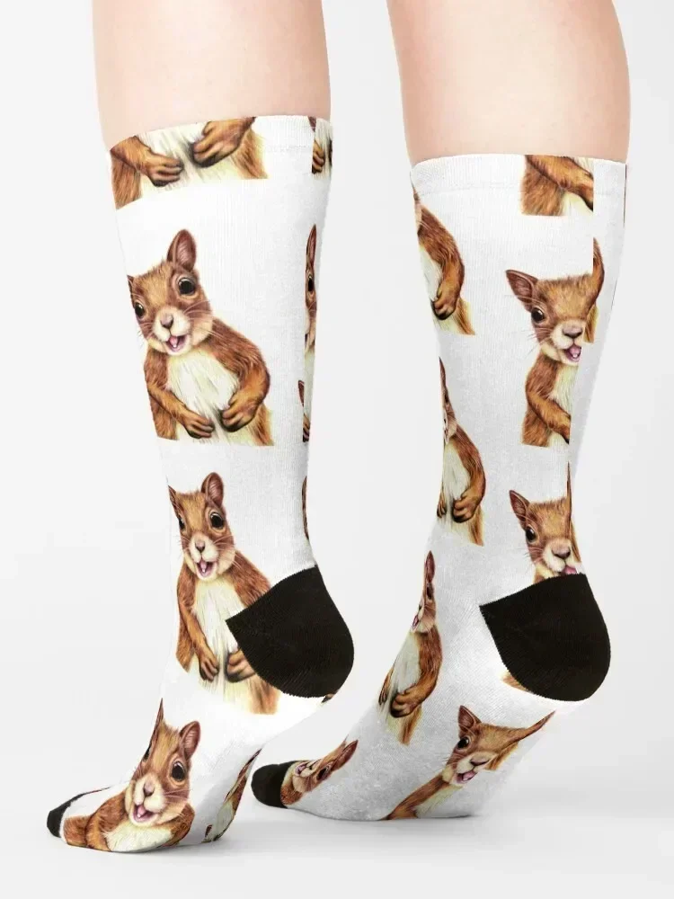 Seamus the squirrel says hello Socks soccer anti-slip gifts Toe sports cute Socks Men's Women's