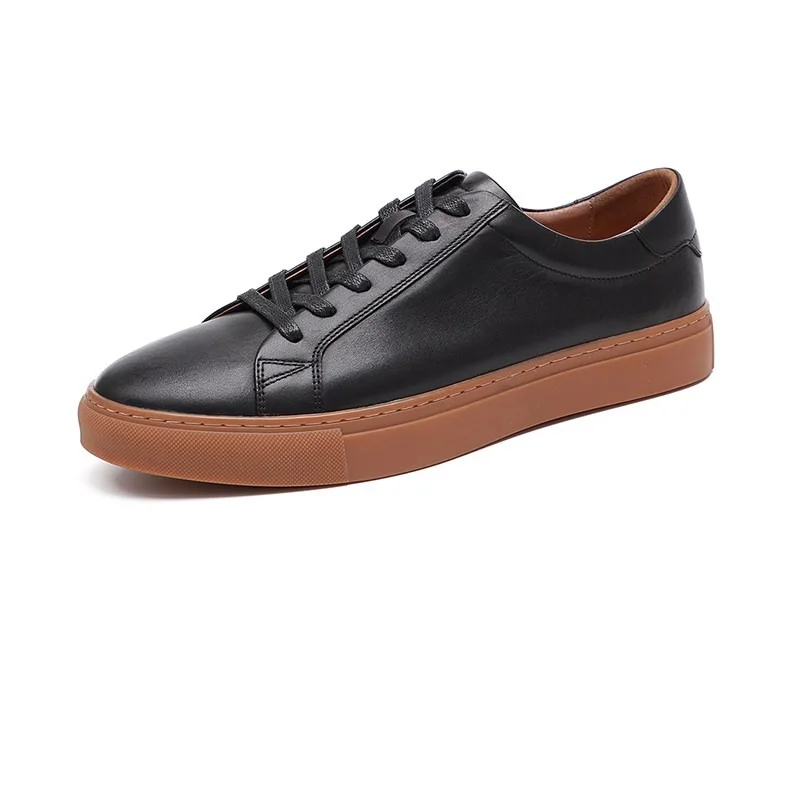 

Дизайнерские роскошные туфли из натуральной кожи, мужские коричневые повседневные легкие удобные спортивные туфли на шнуровке в стиле ретро, мужские молодежные туфли на плоской подошве