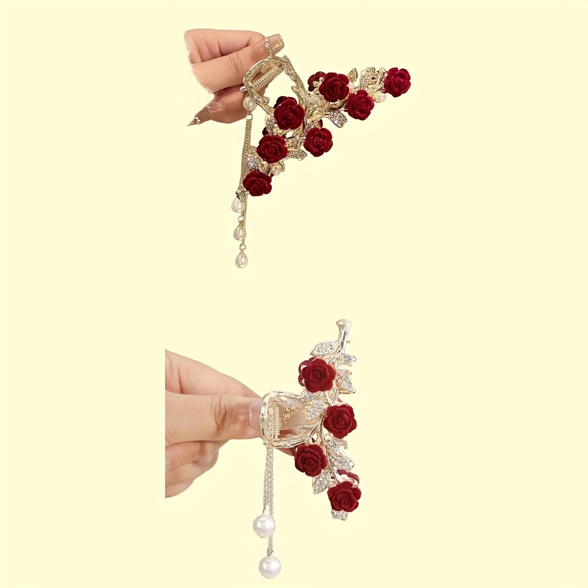 

1Pcs Fashion Antique Roses Hair Claws for Women Hair Accessories