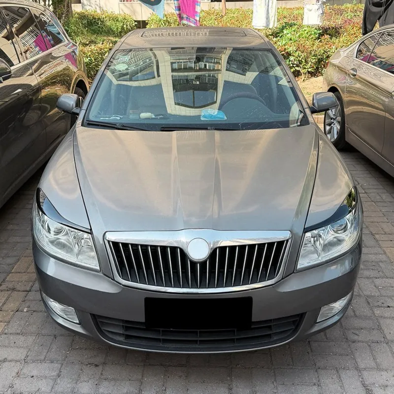 A30P-Car Front Headlight Eyebrow Spoiler Cover Trim Sticker Accessories For Skoda Octavia MK2.5 2008-2012